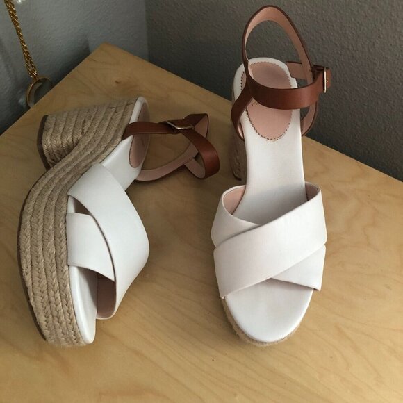 J. Crew Leather Platform Espadrille Sandals - Coquette - Picture 4 of 11